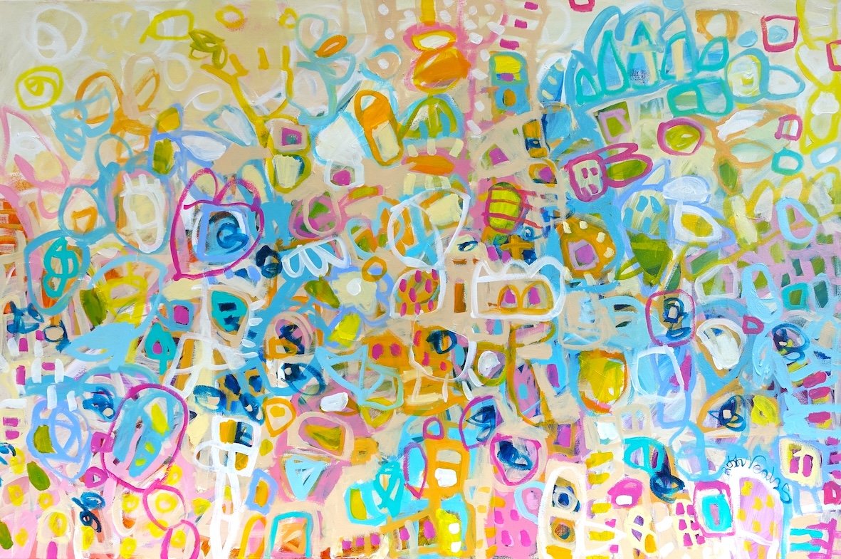 In the Blue and Pink Garden